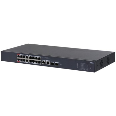 PoE-Switch, 18 Ports, 16 Ports PoE, 2 Ports SFP, 250 m, cloud managed, Desktop, Rack