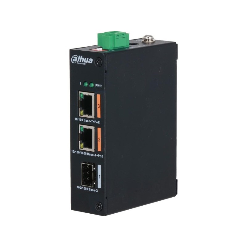 Switch, 2 Ports PoE, unmanaged, inkl. Netzteil