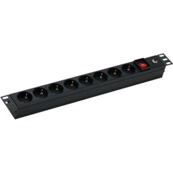 Dahua Steckdosenleiste für 19" Gehäuse, schwarz