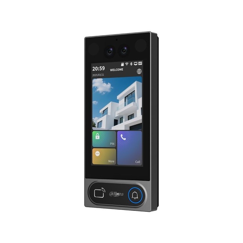 IP & WLAN-Video-Türsprechstelle mit Kartenleser, 2 MP, IR, IP65, schwarz
