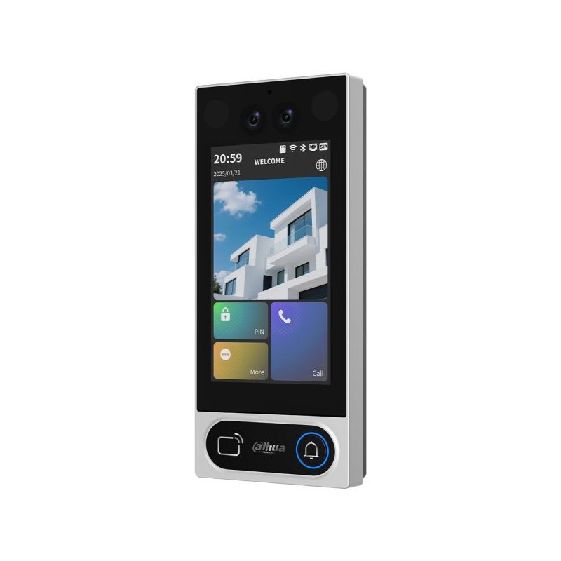 IP & WLAN-Video-Türsprechstelle mit Kartenleser, 2 MP, IR, IP65, silber