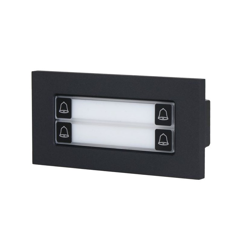 Erweiterung Klingel-Modul, 4 Tasten, IP65, IK07, schwarz
