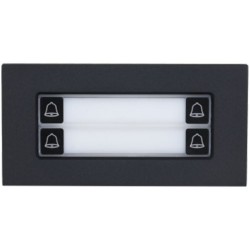 Erweiterung Klingel-Modul, 4 Tasten, IP65, IK07, schwarz