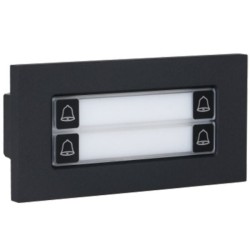 Erweiterung Klingel-Modul, 4 Tasten, IP65, IK07, schwarz