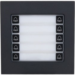 Erweiterung Klingel-Modul, 10 Tasten, IP65, IK07, schwarz