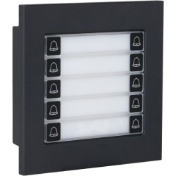Erweiterung Klingel-Modul, 10 Tasten, IP65, IK07, schwarz