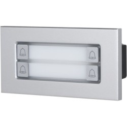 Erweiterung Klingel-Modul, 4 Tasten, IP65, IK07, silber