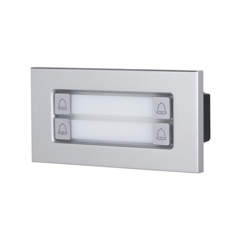 Erweiterung Klingel-Modul, 4 Tasten, IP65, IK07, silber