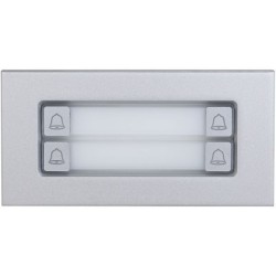 Erweiterung Klingel-Modul, 4 Tasten, IP65, IK07, silber