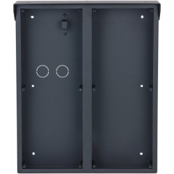 Aufputz-Montagebox, für 2 x 3 Module, mit Regendach, Metall, schwarz
