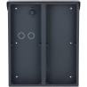 Aufputz-Montagebox, für 2 x 3 Module, mit Regendach, Metall, schwarz