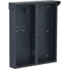 Aufputz-Montagebox, für 2 x 3 Module, mit Regendach, Metall, schwarz