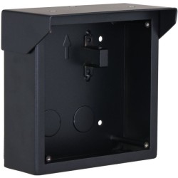 Aufputz-Montagebox, für 1 Modul, mit Regendach, Metall, schwarz
