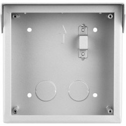 Aufputz-Montagebox, für 1 Modul, mit Regendach, Metall, silber