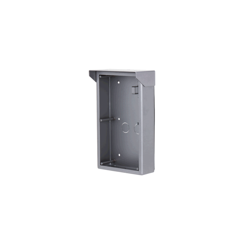Aufputz-Montagebox, für 2 Module, mit Regendach, Metall, silber