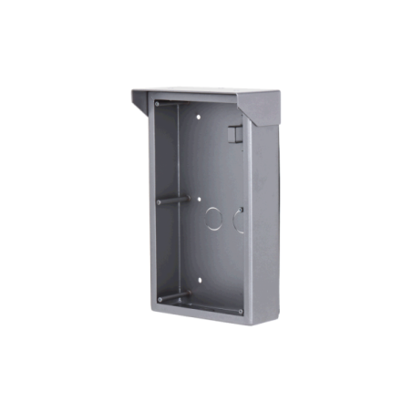 Aufputz-Montagebox, für 2 Module, mit Regendach, Metall, silber