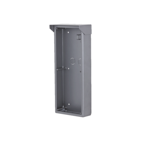 Aufputz-Montagebox, für 3 Module, mit Regendach, silber