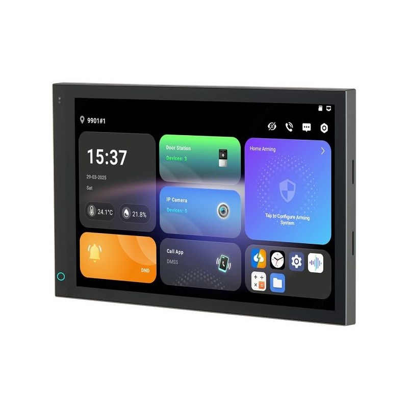 10,1" 4-Draht-WLAN-Monitor, Touch-Screen, grau, ohne Logo, Unterputz