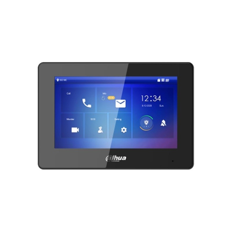 Touch-Screen-Monitor 7", IP-WLAN, 2-Draht, schwarz, ohne PoE