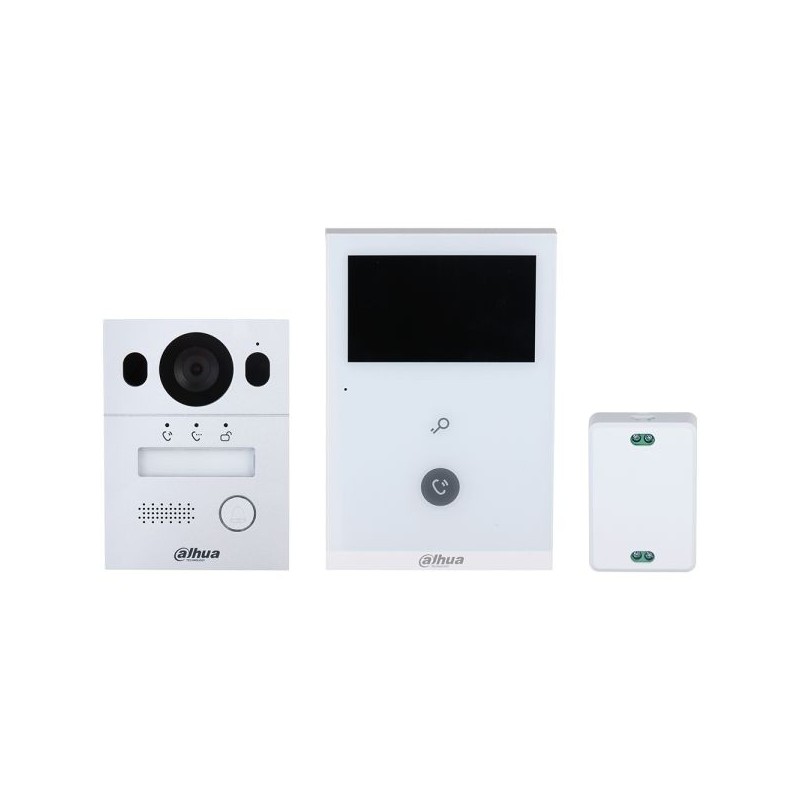 2-Draht-Video-Gegensprechanlagen-Set, 2 MP, 4,3" TFT-Touch-Screen, IP65, IK07, Unterputz