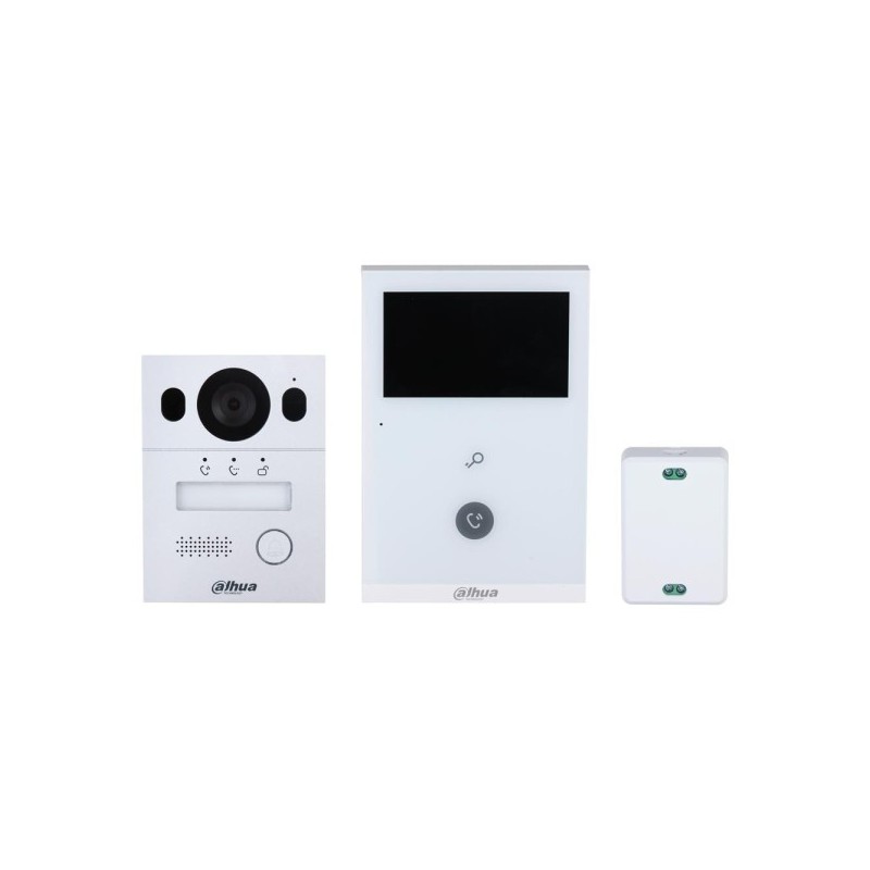 2-Draht-Videogegensprechanlagen-Set, 2MP, 4,3" TFT Touch-Screen, Unterputz, IP65, IK07