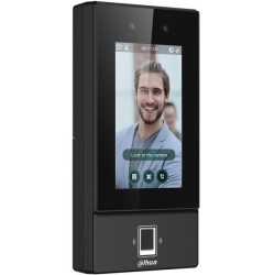 Zutrittsmodul mit Fingerabdruck-Scanner, Gesichtserkennung und Kartenleser, 4,3" LCD, 2MP, 13,56 MHz, IR, IP65, schwarz