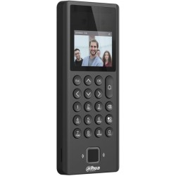 Standalone IP-WLAN-Zutrittsmodul mit Fingerabdruck-Scanner, Gesichtserkennung, Leser und Tastatur, 2,4" LCD, 2 MP, IR, schwarz