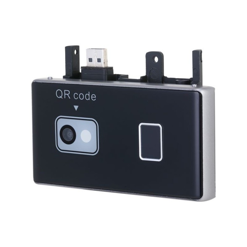 Dahua Zutrittsmodul mit Fingerabdruck-Scanner und QR-Code-Leser, IP65, schwarz