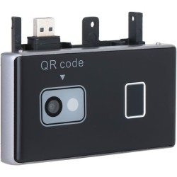 Dahua Zutrittsmodul mit Fingerabdruck-Scanner und QR-Code-Leser, IP65, schwarz