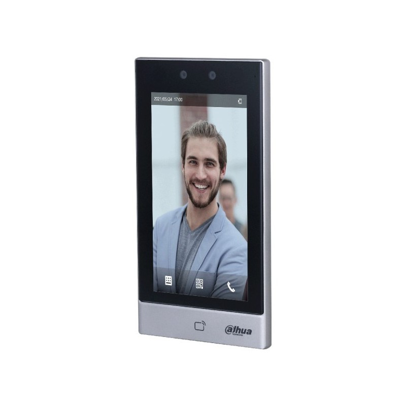 Wlan-IP-Zutrittsmodul mit Gesichtserkennung und Kartenleser, 7" LCD, 2 MP, 13,56 MHz, IP65, silber