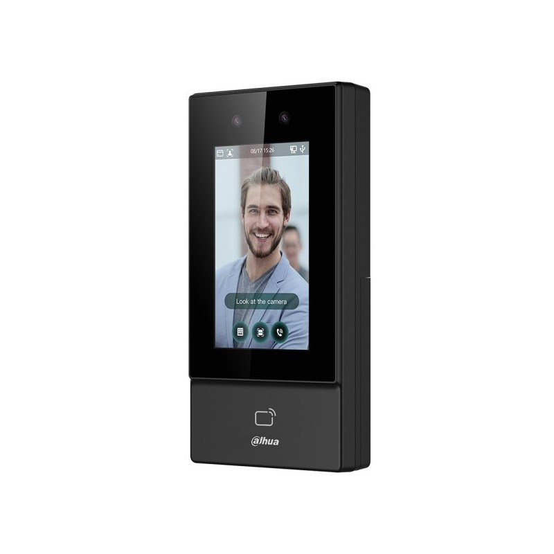IP-Zutrittsmodul mit Gesichtserkennung und Kartenleser, 4,3" LCD, 2 MP, 125 KHz, IP65, schwarz