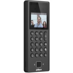 Standalone IP-WLAN-Zutrittsmodul, mit Fingerabdruck-Scanner, Gesichtserkennung, Leser und Tastatur, 2,4" LCD, 2 MP, IR, schwarz