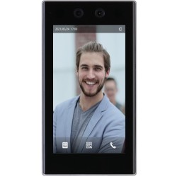 IP-WLAN-Zutrittsmodul mit Fingerabdruck-Scanner, Gesichtserkennung und Kartenleser, 7" LCD-Touch-Screen, 2 MP, IP65, silber
