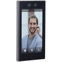 IP-WLAN-Zutrittsmodul mit Fingerabdruck-Scanner, Gesichtserkennung und Kartenleser, 7" LCD-Touch-Screen, 2 MP, IP65, silber