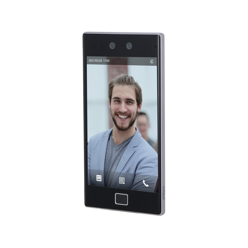 Wlan-IP-Zutrittsmodul mit Gesichtserkennung, 2MP, 8“ LCD-Touch-Screen, 13,56 MHz, IP65, schwarz