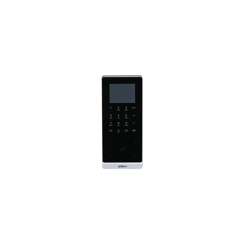 Standalone Zutrittskontrolle mit Kartenleser und Tastatur, 2,4" LCD, 13,56 MHz, IP65, schwarz