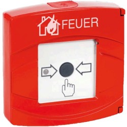 Druckknopfmelder "Feuer", IP43, EN54-11, rot