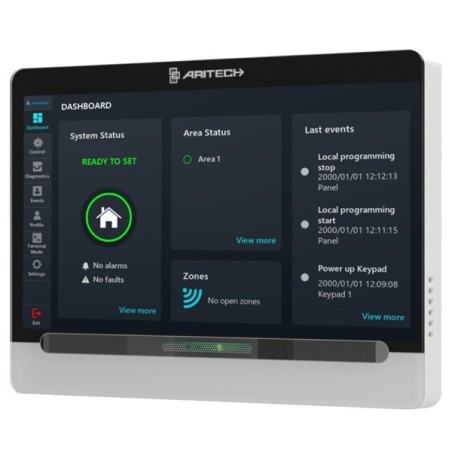 Aritech 7" Touch-Screen-Bedienteil, integrierter MIFARE-Leser, für Everon und ATSadvanced