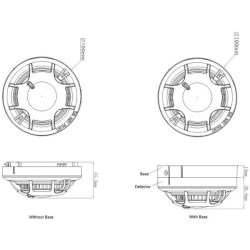 Verkabelter optischer Rauch-/Hitzemelder, IP2X, weiß, Decke