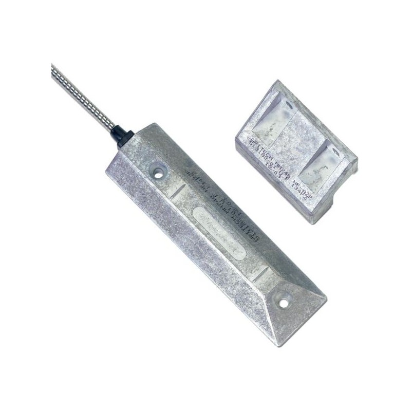 Magnetkontakt, NC, 0,6 m Kabel, gepanzerte Anschlussleitung, IP40, grau