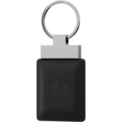 Dual-RFID-MIFARE-Schlüsselanhänger, 125 kHz, 13,56 MHz, LF-HF, Leder, schwarz, chrom
