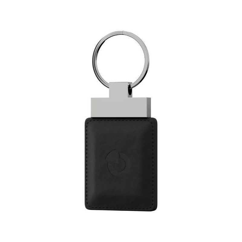 Dual-RFID-MIFARE-Schlüsselanhänger, 125 kHz, 13,56 MHz, LF-HF, Leder, schwarz, chrom
