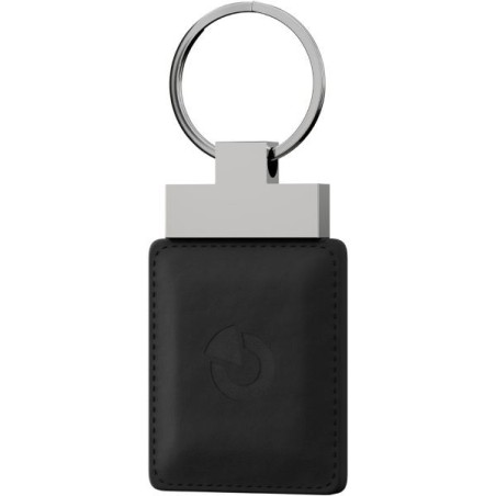 Dual-RFID-MIFARE-Schlüsselanhänger, 125 kHz, 13,56 MHz, LF-HF, Leder, schwarz, chrom