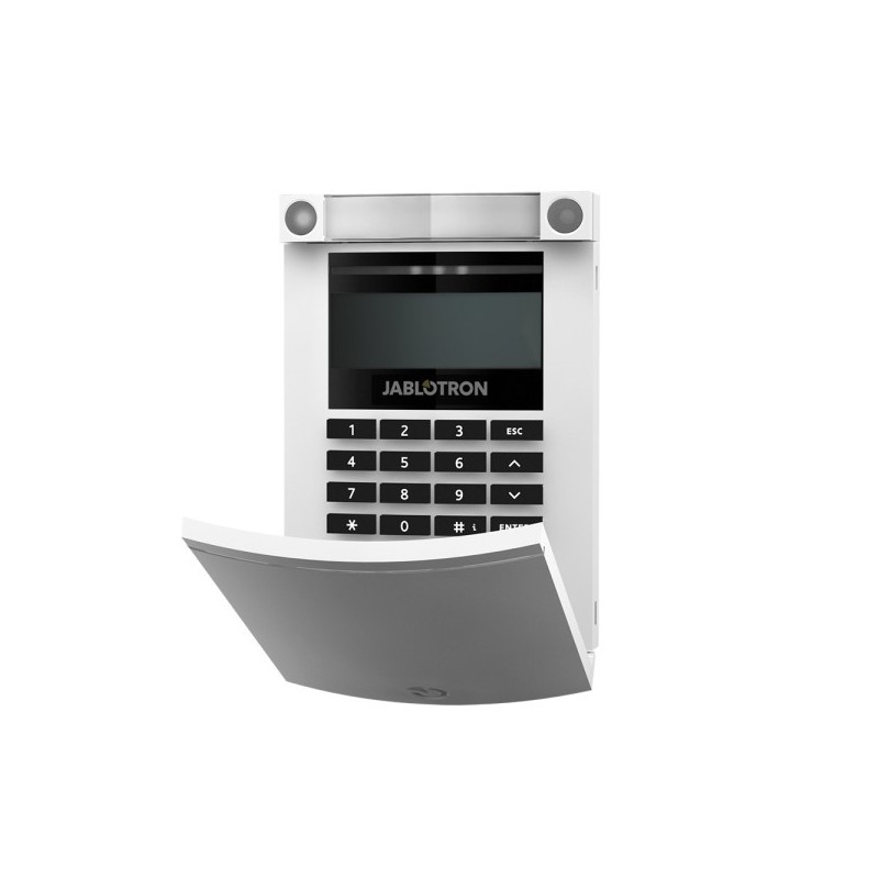 Funk-Bedienteil mit LCD-Display, Codetastatur und Leser, weiß