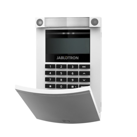 Funk-Bedienteil mit LCD-Display, Codetastatur und Leser, weiß